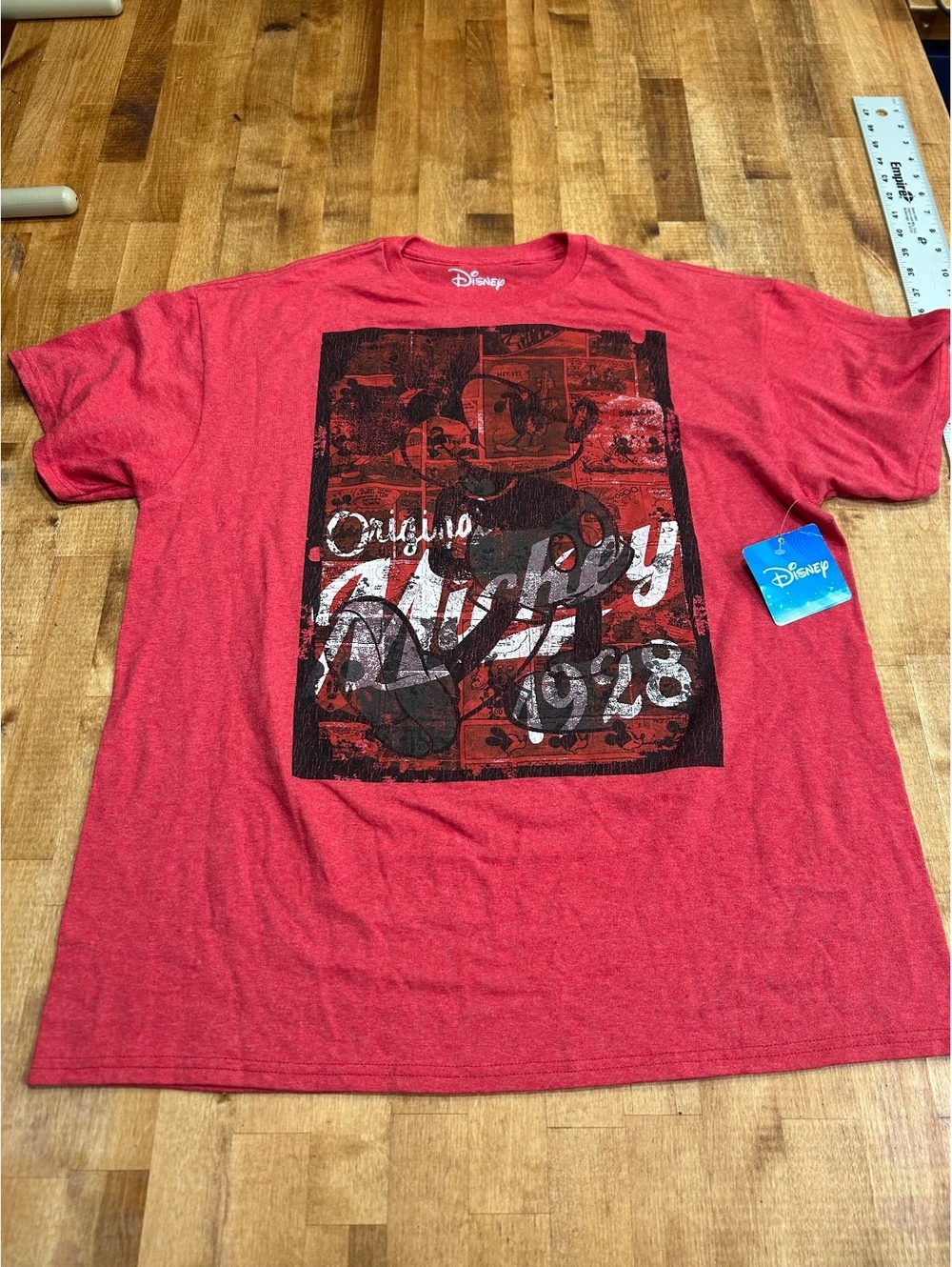 Disney Original Mickey 1928 Red Graphic T-Shirt Large